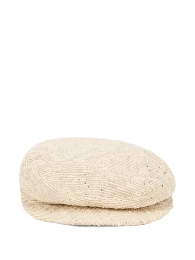 Fabiana Filippi Oval Shape Beret In Neutral