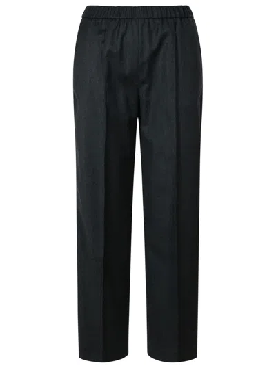 Fabiana Filippi Elasticated Waistband Straight Leg Trousers In Grey