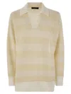 Fabiana Filippi Over Shirt In Wool And Cotton In Cream
