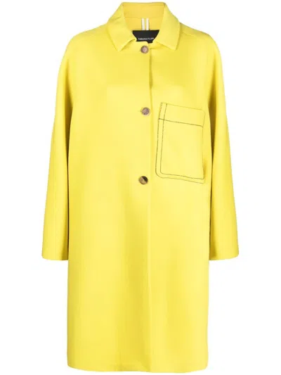 Fabiana Filippi Oversized Button-up Coat In Yellow