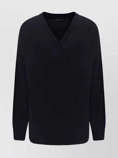 Fabiana Filippi Oversized Cashmere V-neck Sweater In Black