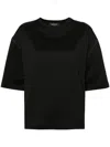 Fabiana Filippi Beaded-trim Cotton T-shirt In Black