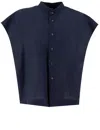 Fabiana Filippi Oversized Sleeveless Shirt In Blue