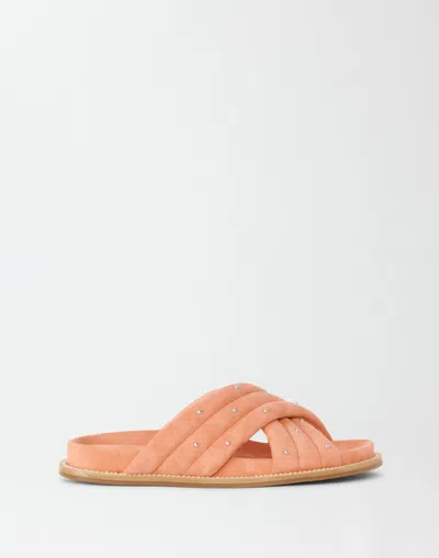 Fabiana Filippi Padded Fussbett Sandal In Macaron Pink