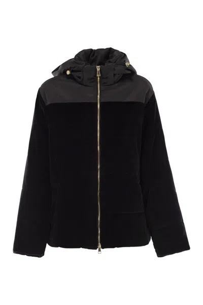 FABIANA FILIPPI FABIANA FILIPPI PADDED VELVET JACKET WITH HOOD