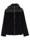 Fabiana Filippi Padded Velvet Jacket With Hood In Black