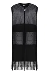 Fabiana Filippi Fringed Wool Blend Padded Gilet In Black