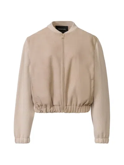 Fabiana Filippi Panelled Zip-up Jacket In Neutral