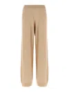 Fabiana Filippi Cropped Wide-leg Pants With Ribbed Waistband And Vertical Seams In Neutral