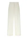 Fabiana Filippi Mid-waist White Cotton Trousers In White