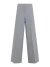 Fabiana Filippi Wide-leg Trousers With Clean Waistband And Subtle Pleats In Gray