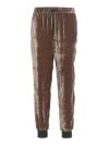 FABIANA FILIPPI KNITTED CUFFS VELVET TROUSERS