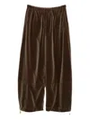 Fabiana Filippi Elastic Waist Casual Pants In Brown