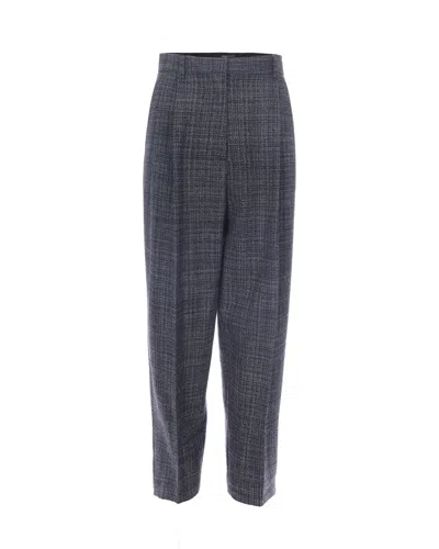 Fabiana Filippi Blue Carrot Flat Front Pants In Gray