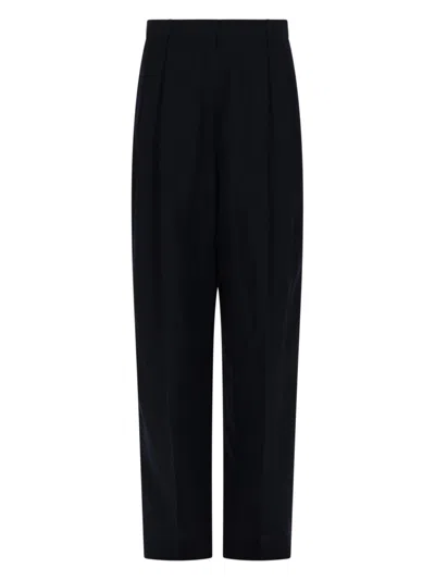 Fabiana Filippi Pantalone Sartoriale In Misto Lino In Black