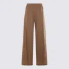 Fabiana Filippi Relaxed Wide Leg Trousers With Belt Loops In Brown