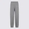 Fabiana Filippi Woolen Fabric Straight Leg Trousers With Elastic Waistband In Gray
