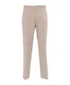 Fabiana Filippi Cotton Gabardine Regular Fit Trousers With Filo Diamante