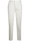 Fabiana Filippi Tailored White Cotton Pants With Functional Pockets