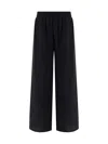 Fabiana Filippi Wide Leg Wool Trousers With Elasticated Waistband