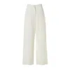 Fabiana Filippi Mid-waist White Cotton Trousers In 0142