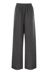 Fabiana Filippi Wide Flannel Trousers In Grey