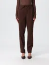Fabiana Filippi Ebano Jersey Punto Milano Pleated Jogging Trousers In Brown