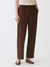 Fabiana Filippi Elastic-waist Side-seam Trousers In Brown