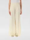 Fabiana Filippi Elastic Waistband Lightweight Wide Leg Trousers In Yellow