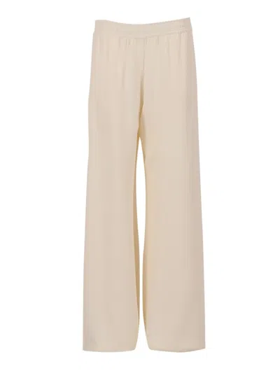Fabiana Filippi Butter-coloured Cady Wide Trousers In Neutral