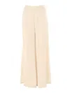 Fabiana Filippi Viscose Satin Wide Leg Trousers With Elastic Waistband In Gray