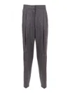 Fabiana Filippi Slate-coloured Boiled Wool Jersey Trousers In Gray