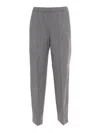 Fabiana Filippi Bistretch Wool Jogging Trousers With Filo Diamante In Gray