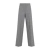 Fabiana Filippi Wide-leg Trousers With Clean Waistband And Subtle Pleats In Grey