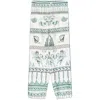 Fabiana Filippi Silk Twill Trousers With A Painted Print In Multicolor