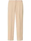 Fabiana Filippi Cotton Gabardine Regular Fit Trousers With Filo Diamante In Pink