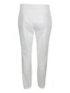 Fabiana Filippi Stretch Cotton Poplin Trousers Are Characterized By A Slim Fit And A Zip Closure On The Side In White