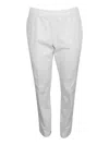 Fabiana Filippi Stretch Cotton Poplin Trousers Are Characterized By A Slim Fit And A Zip Closure On The Side In White