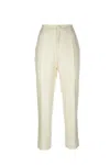 Fabiana Filippi Front Pleated Trousers With Belt Loops And Back Pockets In Neutral