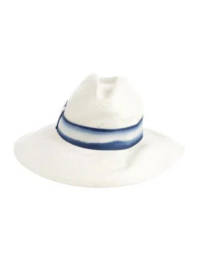 Pre-owned Fabiana Filippi Paper Fedora Hat W/tags In Neutrals