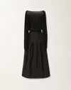 Fabiana Filippi Paper Hand Cotton Sheath Dress In Black