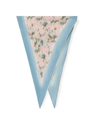 Fabiana Filippi Patterned Border Scarf In Multi