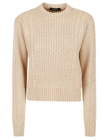 Fabiana Filippi Patterned Rib Trim Sweater In Neutral