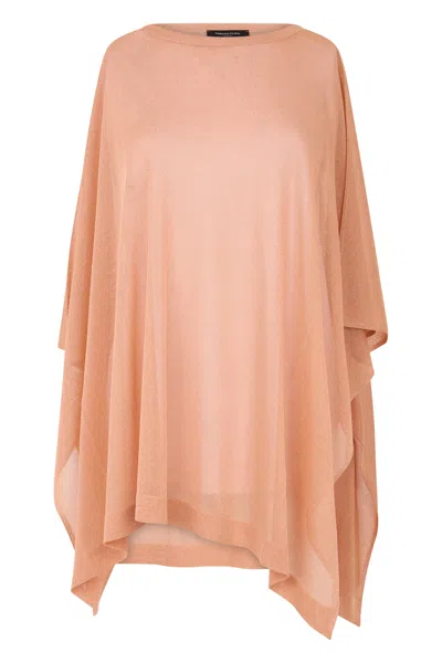 Fabiana Filippi Peach Pink Poncho: Casual And Elegant Style