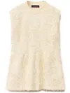 Fabiana Filippi Frayed-effect Viscose Sweater In Neutrals
