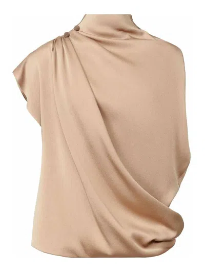 Fabiana Filippi Peplum Top In Neutral