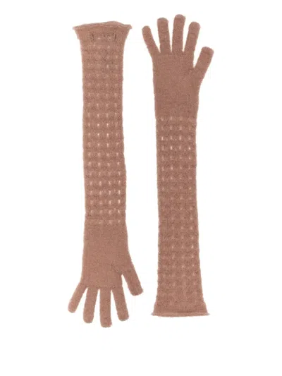 FABIANA FILIPPI PERFORATED CROCHET GLOVES