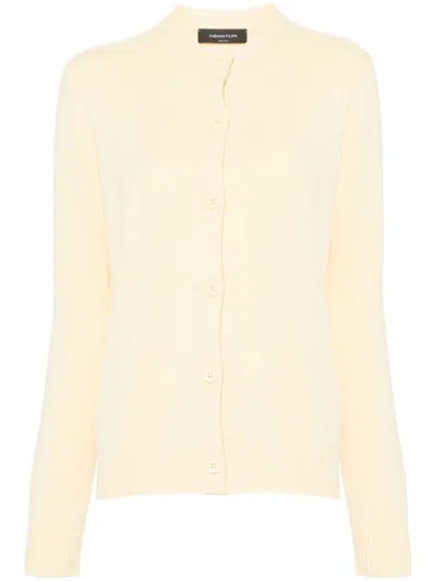 Fabiana Filippi Perforated-detail Cardigan In 黄色