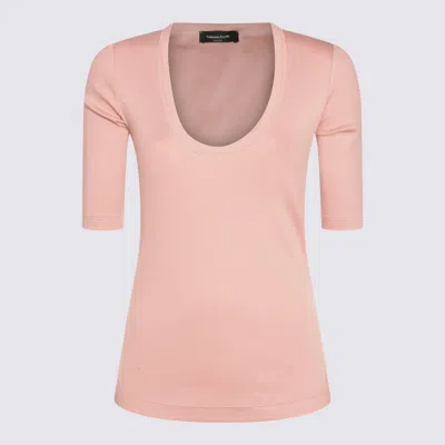 Fabiana Filippi Pink Cotton T-shirt In Pink