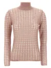 Fabiana Filippi Crochet Sweater Sweaters And Cardigans Pink In Pink